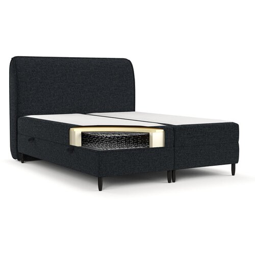 Maison de R&amp;ecirc;ve Črna boxspring postelja s prostorom za shranjevanje 140x200 cm Melba &amp;ndash; Slike
