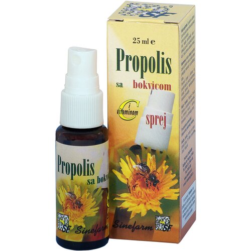 Sinefarm propolis sprej sa bokvicom i c vitaminom 25ml Slike