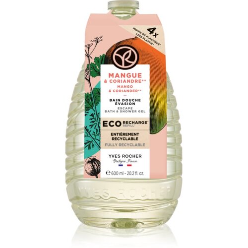 Yves Rocher Bain de Nature gel za prhanje nadomestno polnilo Mango &amp;amp; Coriander 600 ml Slike