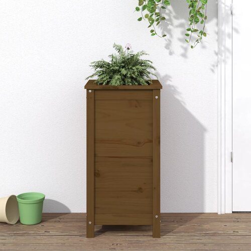 vidaXL Vrtna cvetlično korito medeno rjavo 40x40x78 cm trdna borovina Cene