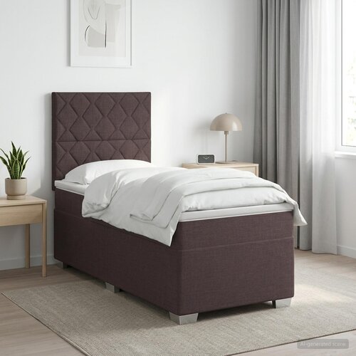  Boxspring krevet s madracem Tamno smeđa 90 x 190 cm Tkanina Cijene