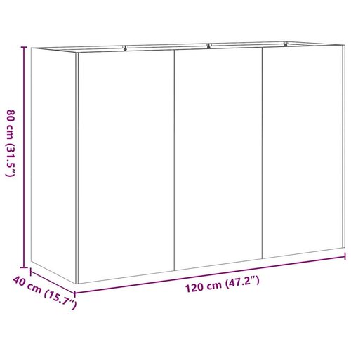 VidaXL Sadilica 120x40x80 cm od pocinčanog čelika Slike