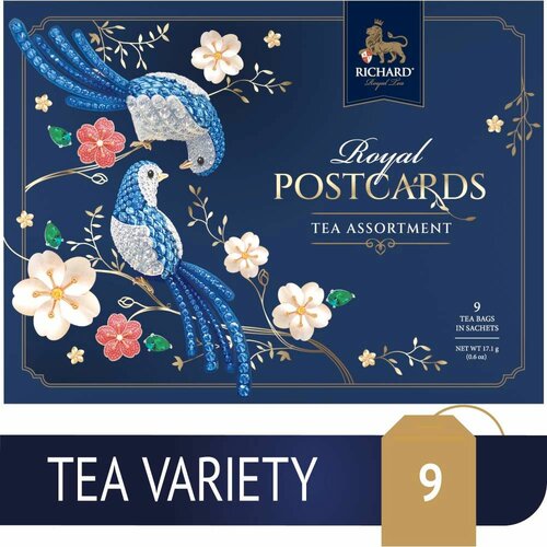 Richard royal postcard tea assortment_royal spring - kombinacija čajeva, 17.1g blue Slike