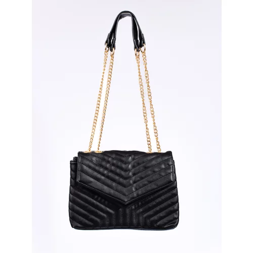 Shelvt Women's black handbag with chain