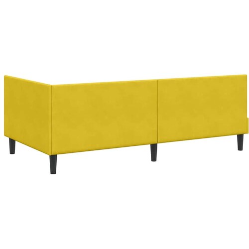  Kutni okvir kreveta s uzglavljem Žuta 90 cm x 190 cm Bar&amp;scaron;un Slike