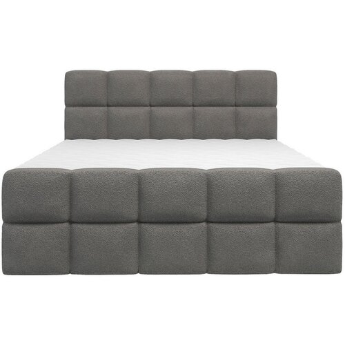 XORA POSTELJA Z VZMETNICO 160 cm x 200 cm , tekstil temno siva Slike