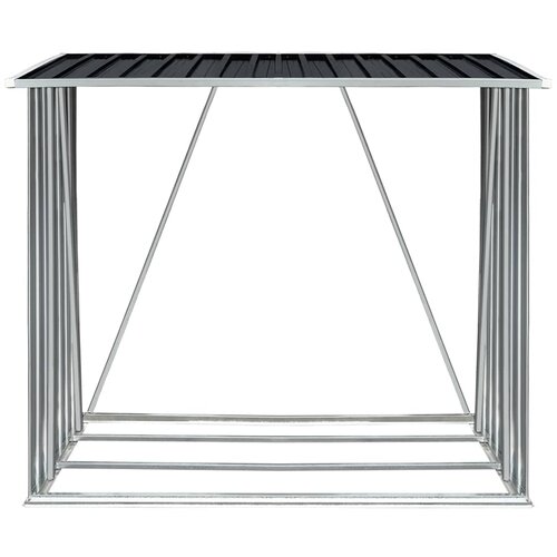  Vrtna ostava za drva pocinčani čelik 163 x 83 x 154 cm antracit Slike