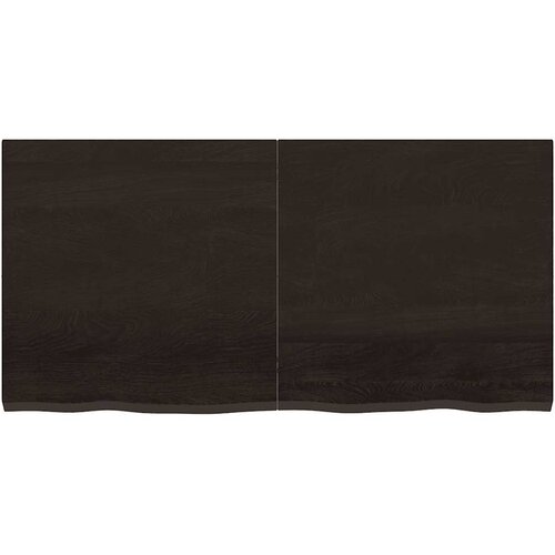 Stolna ploča tamnosmeđa 120x60x(2-4) cm obrađena masivna hrast Slike
