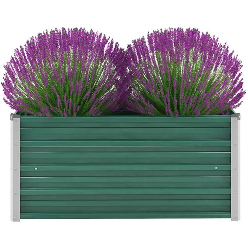 vidaXL Visoka greda iz pocinkanega jekla 100x40x45 cm zelene barve, (20611474) Cene