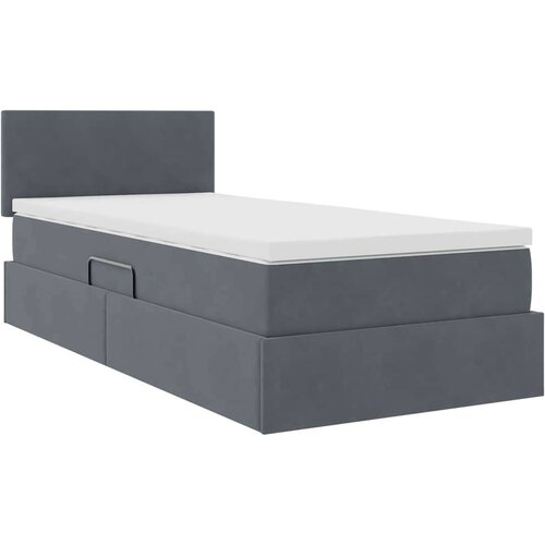  Krevet s od storage s madracem Tamno siva 90 x 190 cm Bar&amp;scaron;un Slike