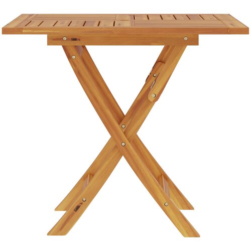  Preklopni vrtni stol Prirodna 90 x 90 x 75 cm Čvrsto teak drvo Slike