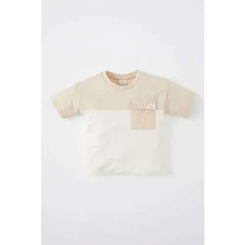 Defacto Baby Boy Regular Fit Crew Neck Color Block T-Shirt
