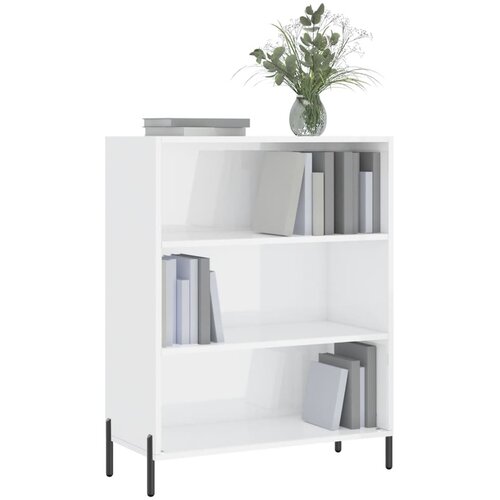  s policama sjajni bijeli 69,5 x 32,5 x 90 cm drveni Slike