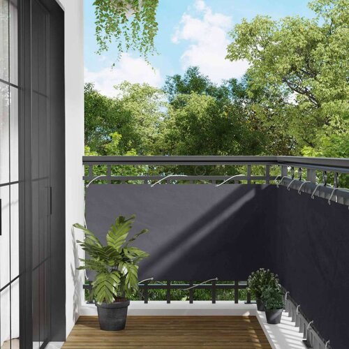 Balcony ekran Antracit 75 x 200 cm PU prekriveni oksford alu - Antracit 75 x 200 cm Cijene