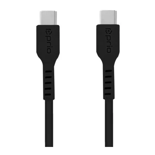 Prio Podatkovni kabel iz USB-C 2.0 na USB-C 2.0 Power Delivery, 100 W, črn, 0.6 m