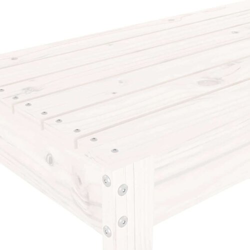 VidaXL Vrtna klupa bijela 80 x 38 x 45 cm od masivne borovine Slike