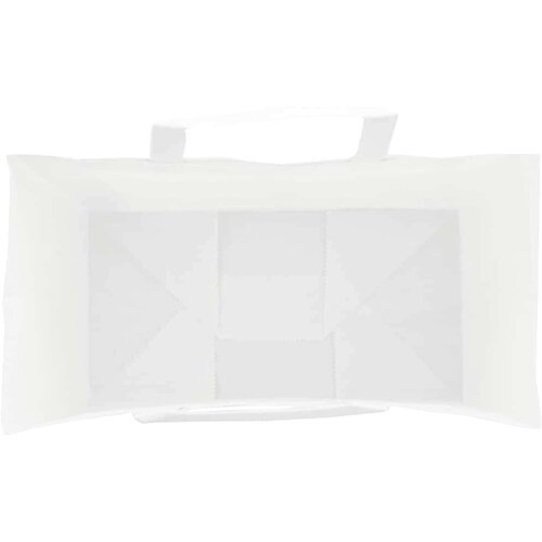 VidaXL Papirnate vrećice 250 kom s ručkama bijele 21x11x36 cm Slike