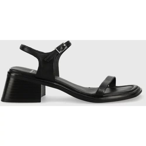 Vagabond Shoemakers Usnjeni sandali INES ženski, črna barva