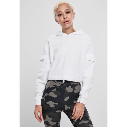 Urban Classics Women's Short Work Hoodie White Cene