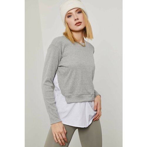 XHAN Women's Gray Woven Skirt, Sweatshirt Cene