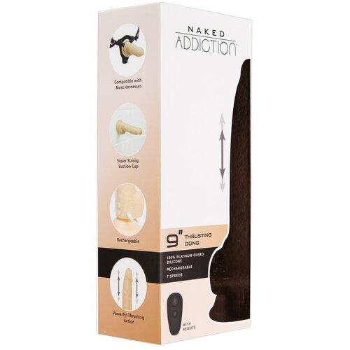 Addiction Naked Thrusting 9 - radio, potisni vibrator - prirodni (23 cm) Cijene