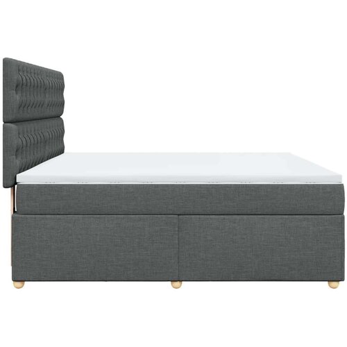 VidaXL Okvir kreveta s oprugama i madrac svjetlosivi 180x200cm tkanina Slike