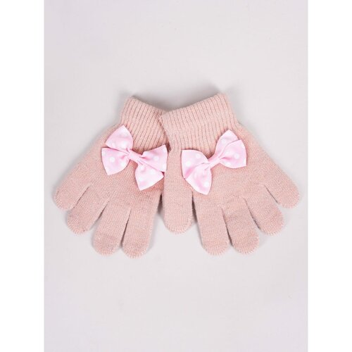 Yoclub dečije rukavice Five-Finger Gloves With Bow RED-0070G-AA50-007 Cene