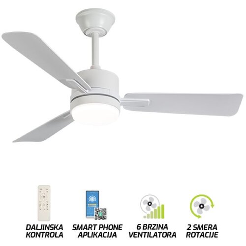 Forma Plafonski ventilator sa svetlom PF-B-107 beli Cene