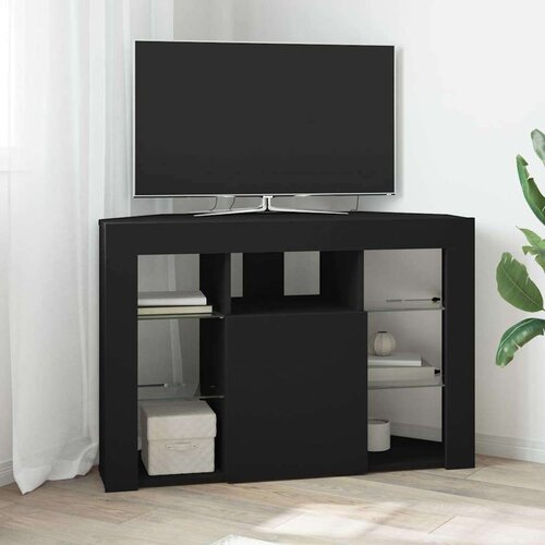  Kotna LED TV omarica Črna 101 x 40 x 68 cm Konstruiran les, (5000092182) Cene