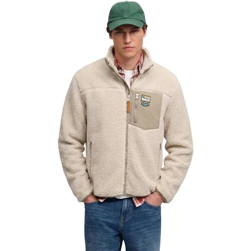 Superdry Flis Mountain Full Zip Fleece SDM2014575A Bež Slike