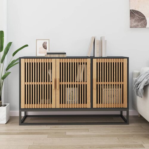 VidaXL Komoda crna 105 x 30 x 65 cm od konstruiranog drva Slike