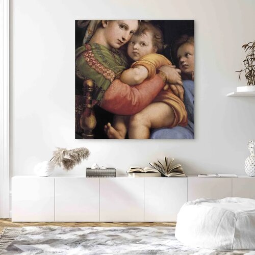 Slika - Rafael Santi &amp;ndash; Madonna on a Chair 80x80 Premium Print Slike