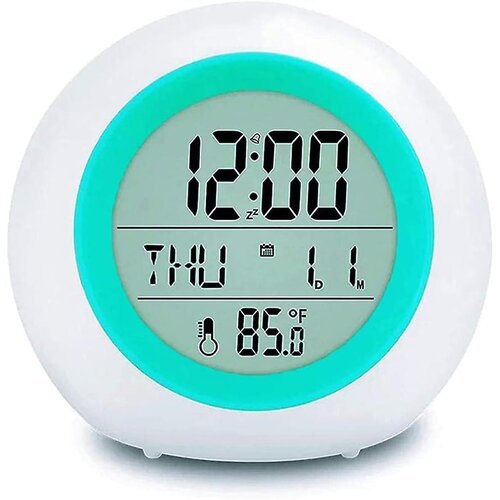 Venisymlis Budilka, Led Budilka Z Nočno Lučko, Ki Spreminja 7 Barv, Digitalna Ura Za Prebujanje, Dremež Na Dotik, (22059803) Slike