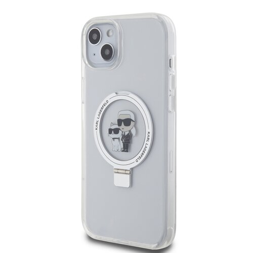Karl Lagerfeld Magsafe ohi&amp;scaron;je za Apple iPhone 15 TPU Ring Stand Karl et Choupette, Prozorno, (21244217) Slike