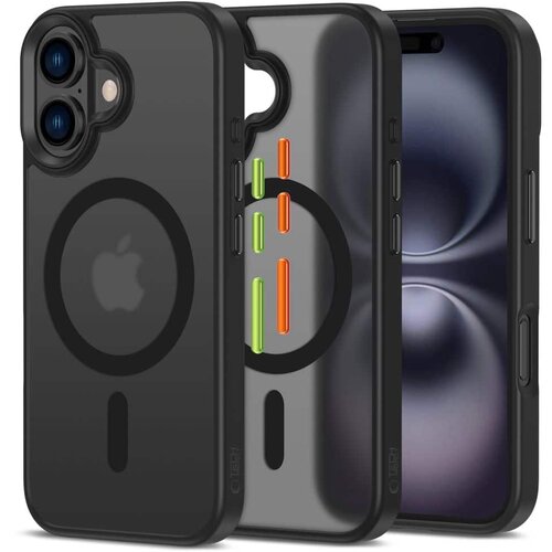 TECH-PROTECT MAGMAT XT 3-SET MAGSAFE MASKA ZA iPhone 16 - mat crna Slike
