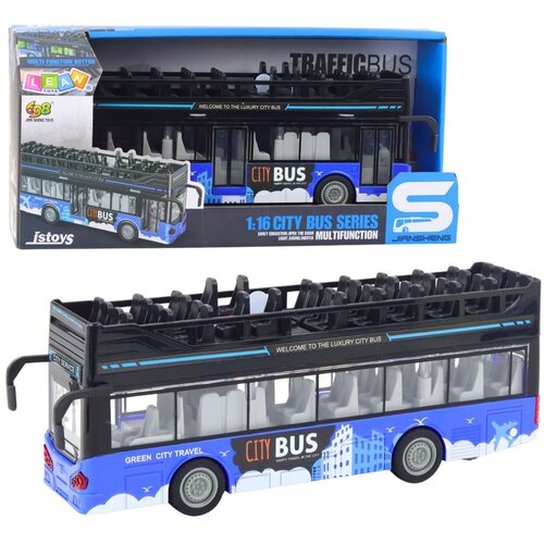  Gradski autobus na kat 1:16 Svjetla za vožnju zvuče plavo Slike