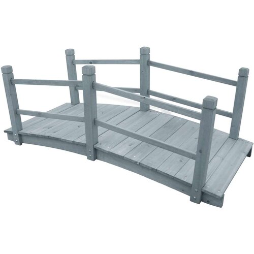vidaXL Vrtni most sivi 140 x 60 x 56 cm od masivne jelovine Cijene
