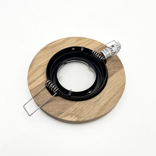  komplet 3x ugradnih svetala tobby 1xGU10/20W/230V, prečnik 11,5 cm, hrast/crna Slike