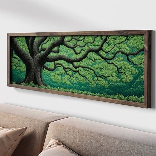 WALLXPERT LAC033-120 Multicolor Decorative Framed MDF Painting Cene