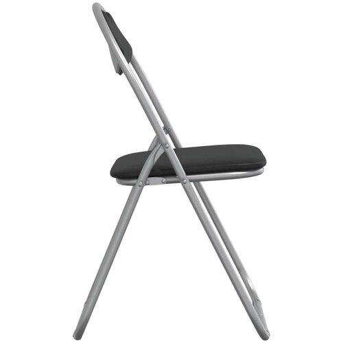  Sklopiva stolica 8 pcs Crna i Siva 48 x 43 5 x 81 cm Lažna koža - Crna i siva 8 Slike