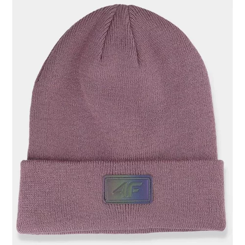 Kesi Women's winter hat with 4F logo - dark pink