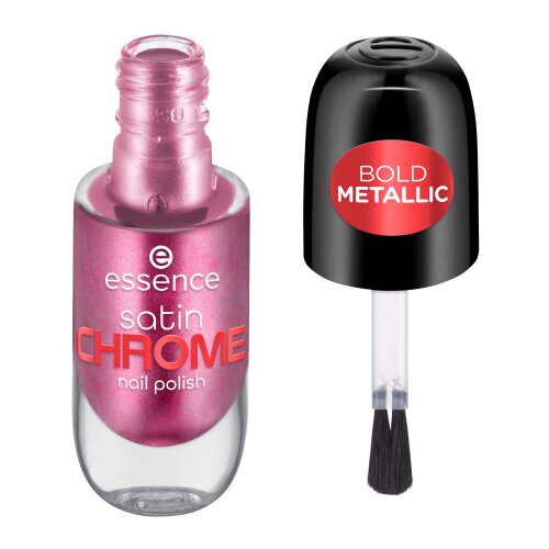 Essence lak za nohte - Satin Chrome Nail Polish - 03 Meta Maroon Cene
