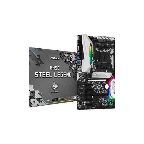 AsRock MB B450 STEEL LEGENDAMD B450;AM4;4xDDR4;RAIDHDMI,DP;ATX Slike