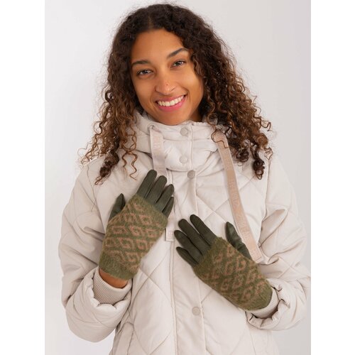 Fashion Hunters Khaki Winter Smartphone Gloves Cene