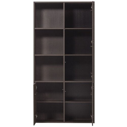 WOOOD Temno rjava modularna omarica iz masivnega bora 108x215 cm Meggy &amp;ndash; Slike