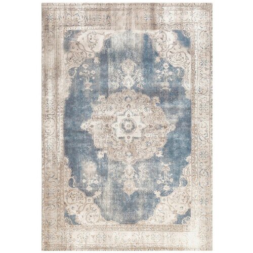 Kayoom RAVNO TKANA PREPROGA Vintage 8400 Creme / Blau 140/200 cm potiskano modra, krem barve Cene