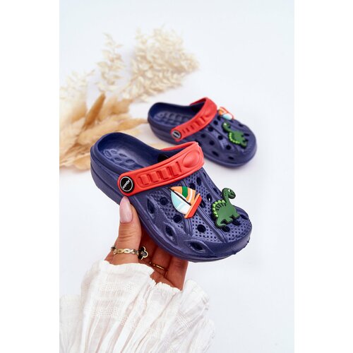 Kesi kids foam lightweight sandals crocs navy blue sweets Slike