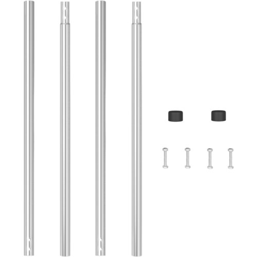  Ograde 2 pcs Srebrno 140 cm Čelik s pra&amp;scaron;kastim premazom Slike