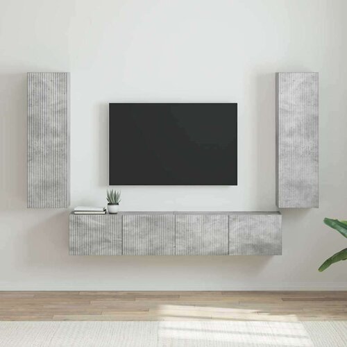 TV zidni ormar 2 pcs Beton 30 x 31 x 100 cm Konstruirano drvo Cene