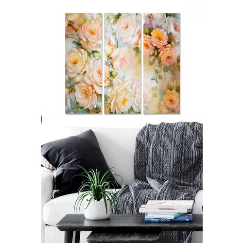 Wallity MDF14194 multicolor decorative mdf painting (3 pieces) Slike